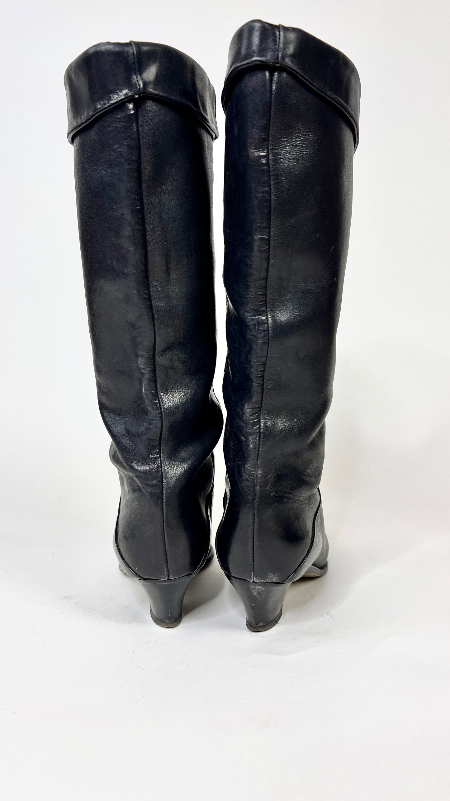 Black "Princess Diana" Knee High boot.