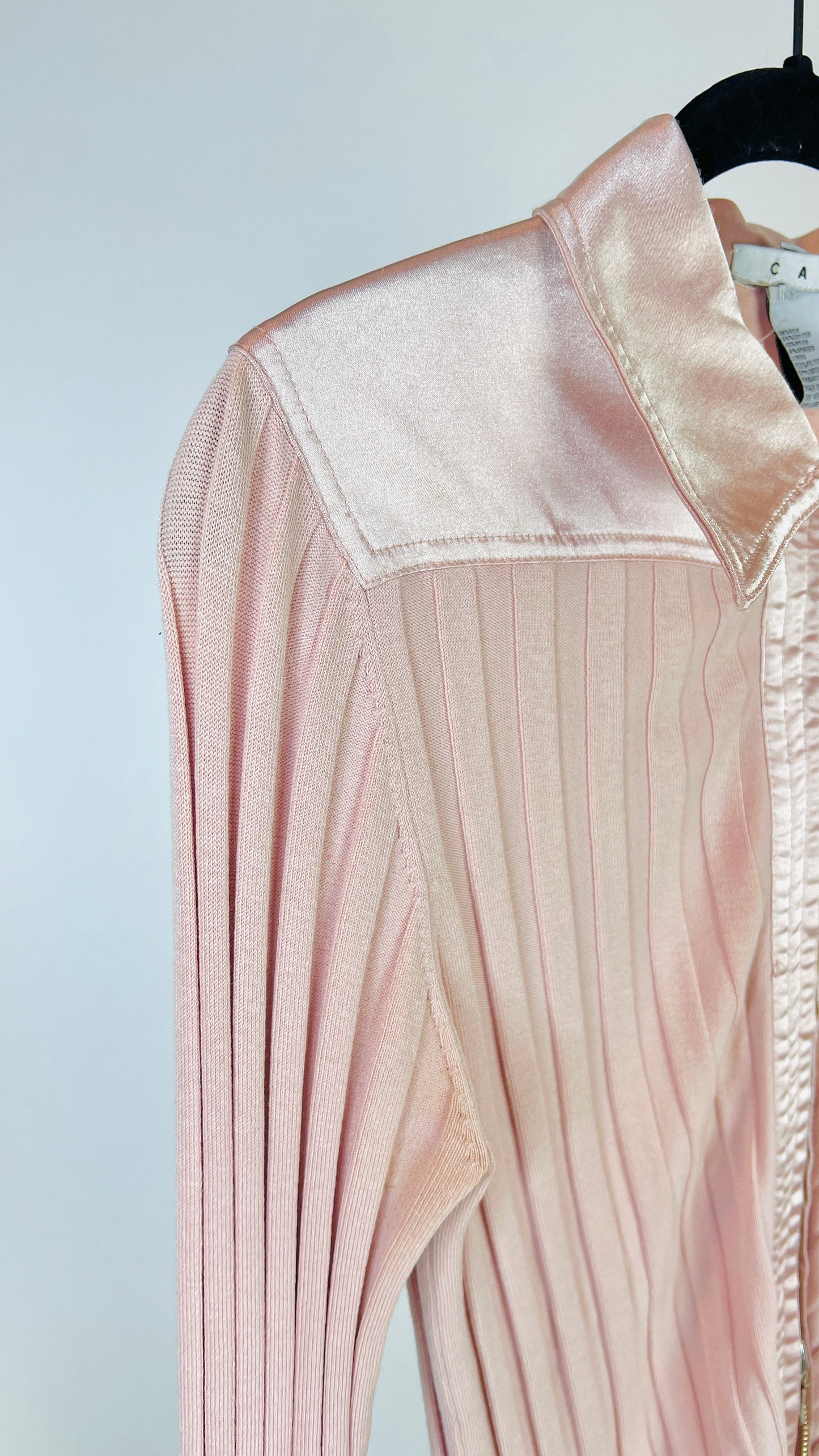 CAbi Blush Pink Silk Blouse