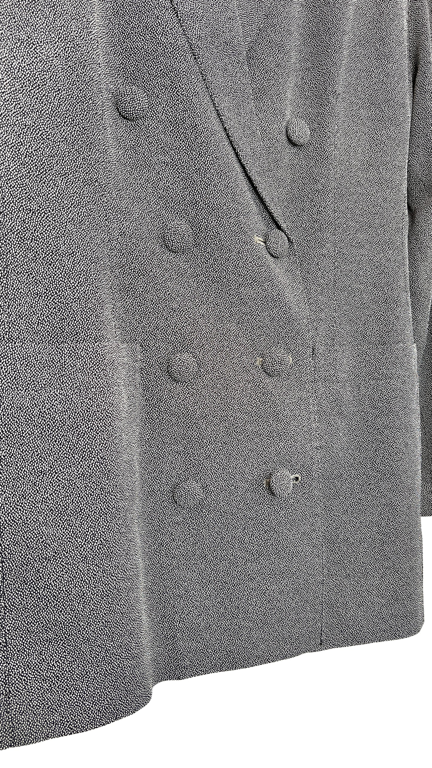 Grey Speckled 80's Double Breasted Blazer