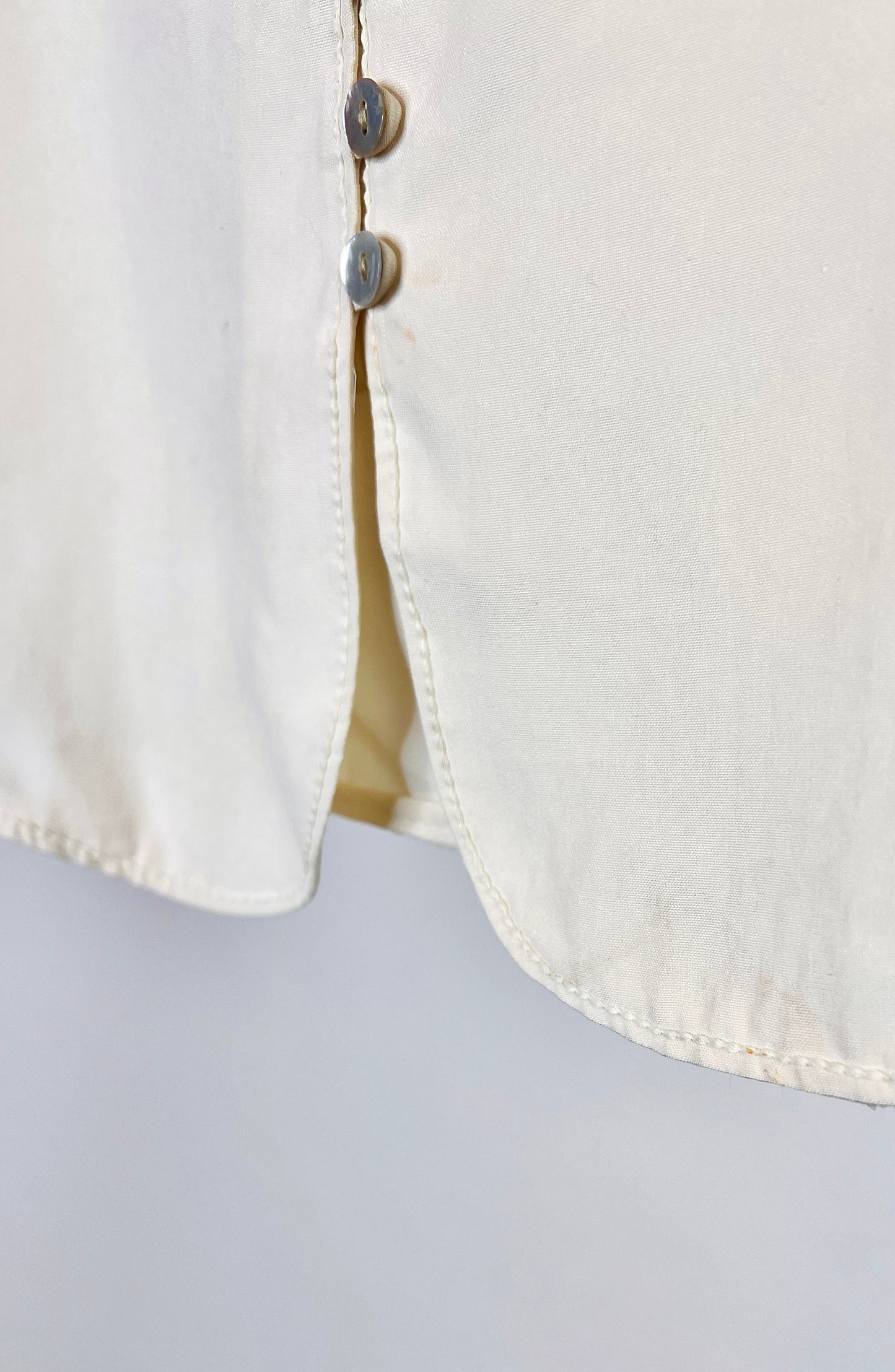 Vintage Express Sleeveless Top with Mother of Pearl Buttons