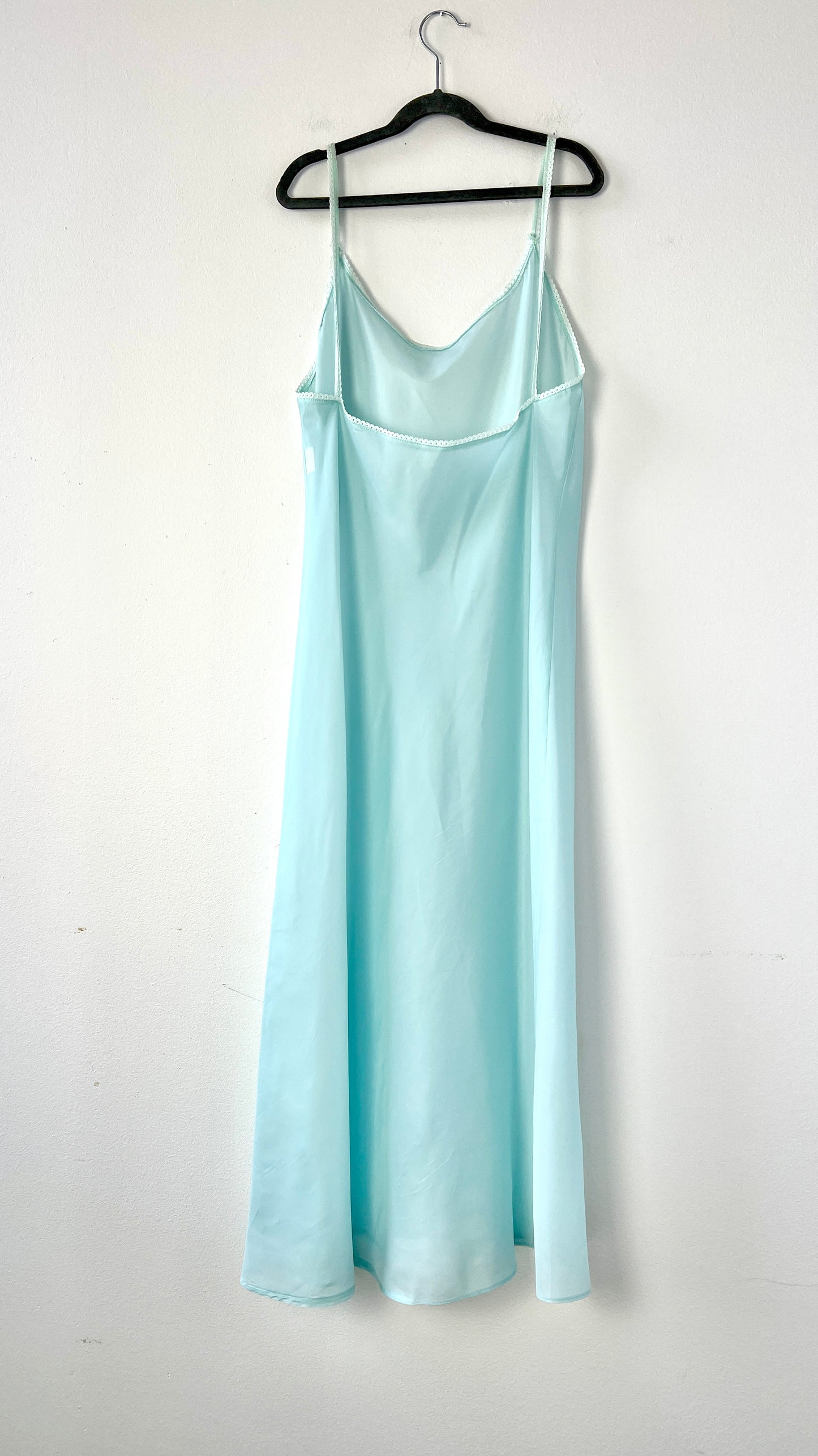Blue Lace Embroidered Cotton Dress