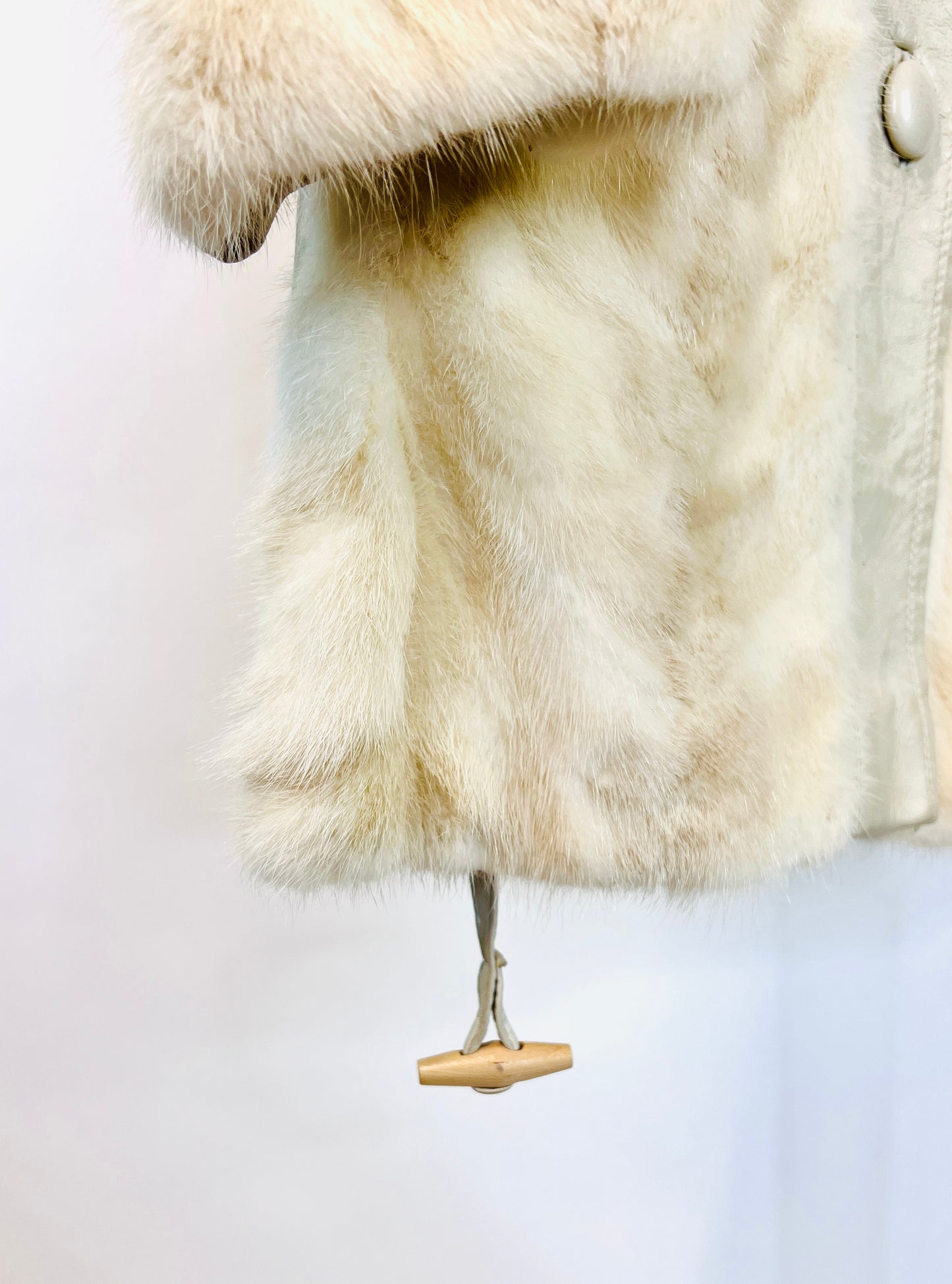 1970’s Blonde Mink Fur Coat with Toggles