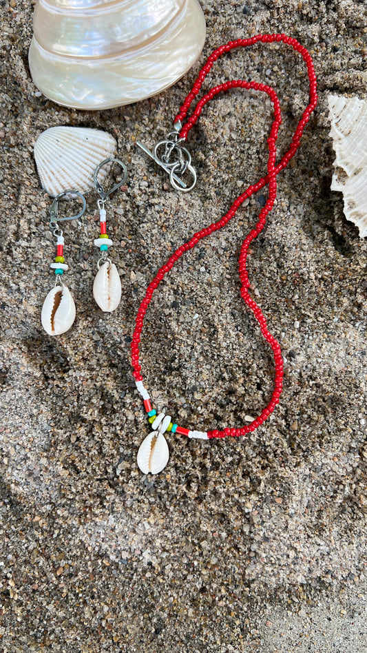 “Fresh Coral” Shell necklace