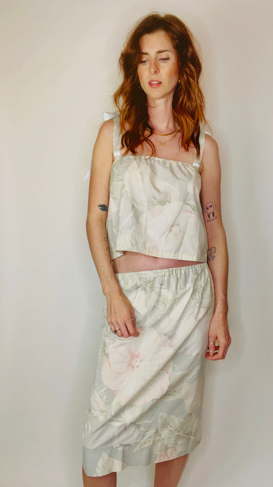 Up-cycled Vintage Pillowcase Top & Skirt