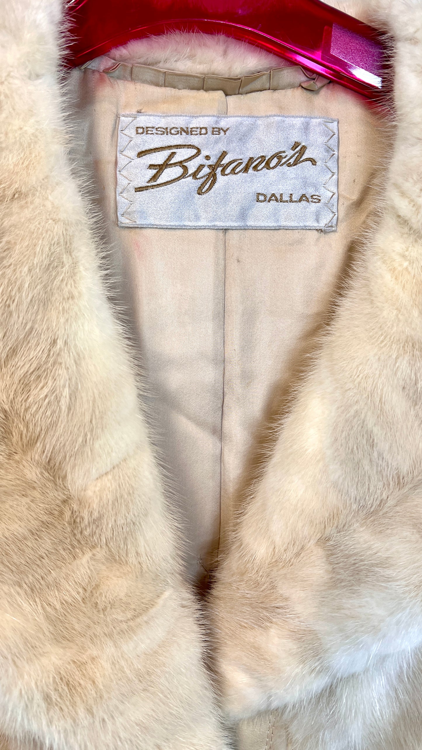 1970’s Blonde Mink Fur Coat with Toggles