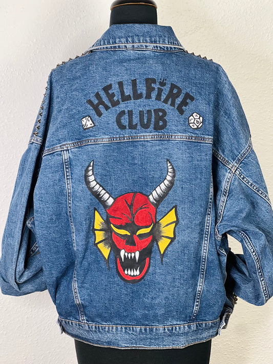Hand Painted Stranger Things Hellfire Club Jacket
