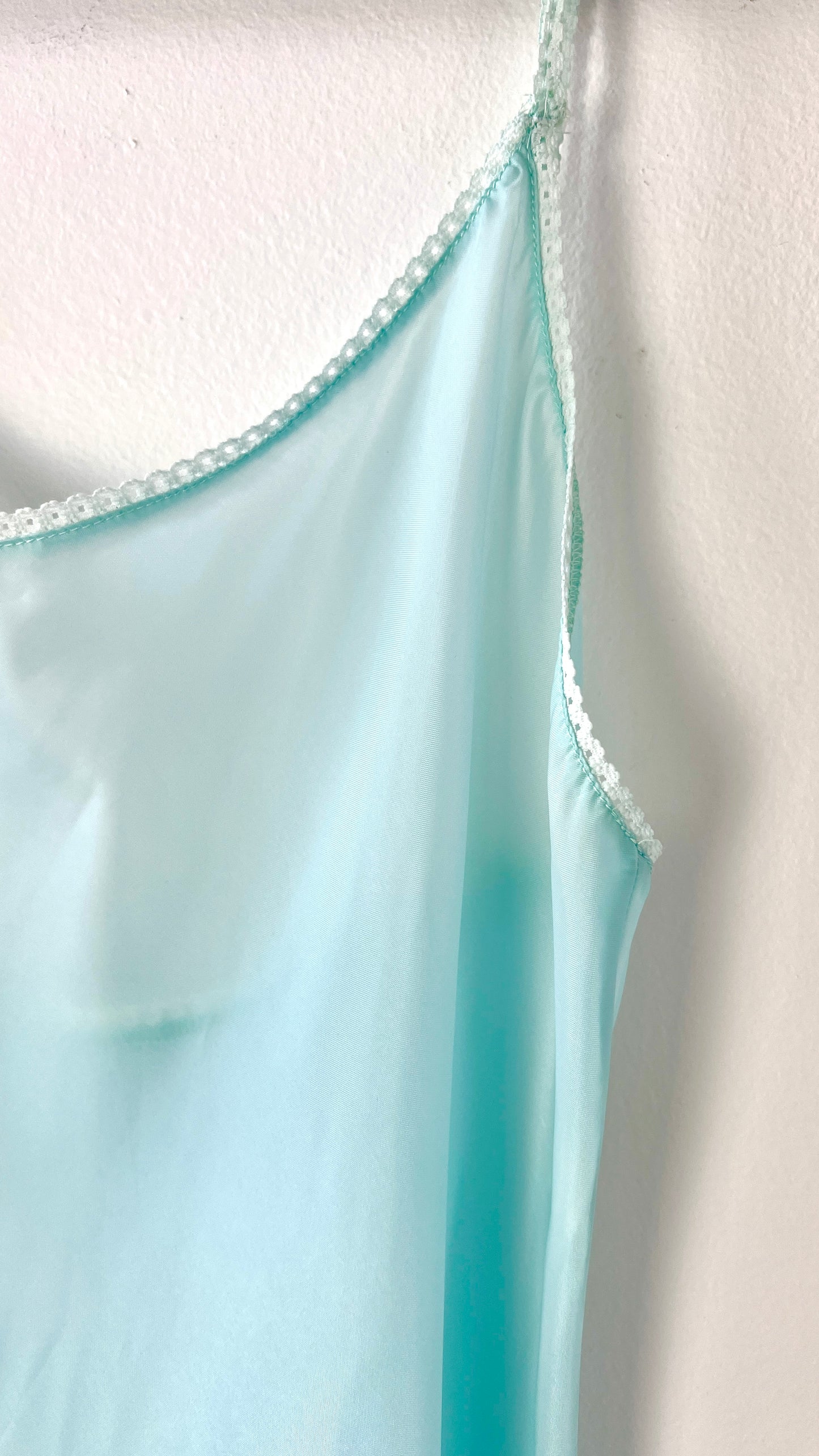 Blue Lace Embroidered Cotton Dress