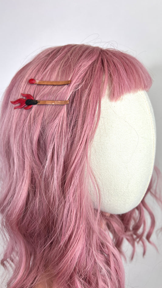 Handmade Matchstick Hair Pins